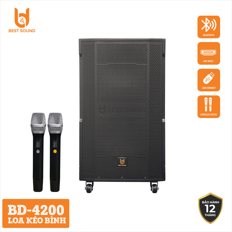 Loa kéo di động BestSound bd-4200 thiết kế sang trọng, dễ dàng di chuyển