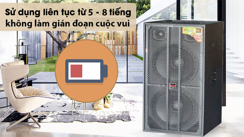 Thời gian sử dụng của Loa kéo bình công suất lớn Lovina KB216