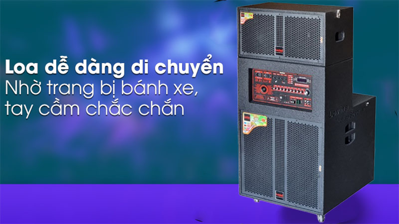 Thiết kế bánh xe của Loa kéo bình công suất lớn Lovina KB11803