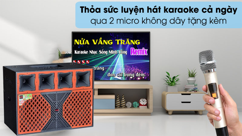 Loa kéo bình công suất lớn Lovina KB2016D - Hàng chính hãng