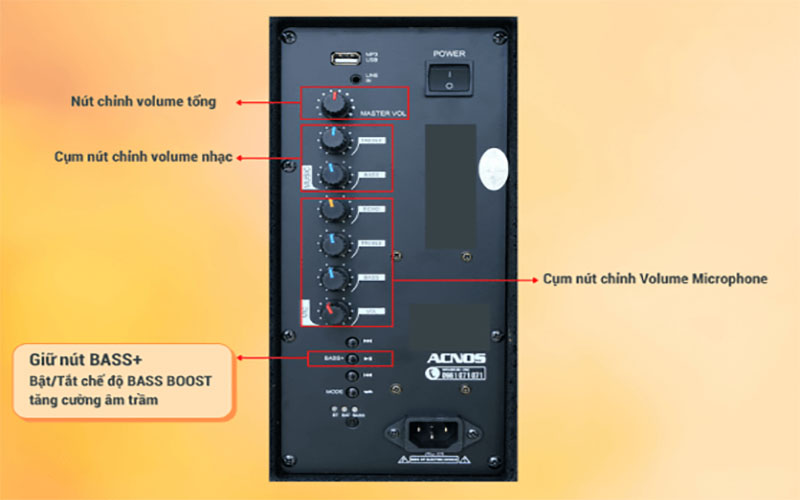 Loa kéo di động Acnos Kbeatbox Acnos CB4050G/CB4051G