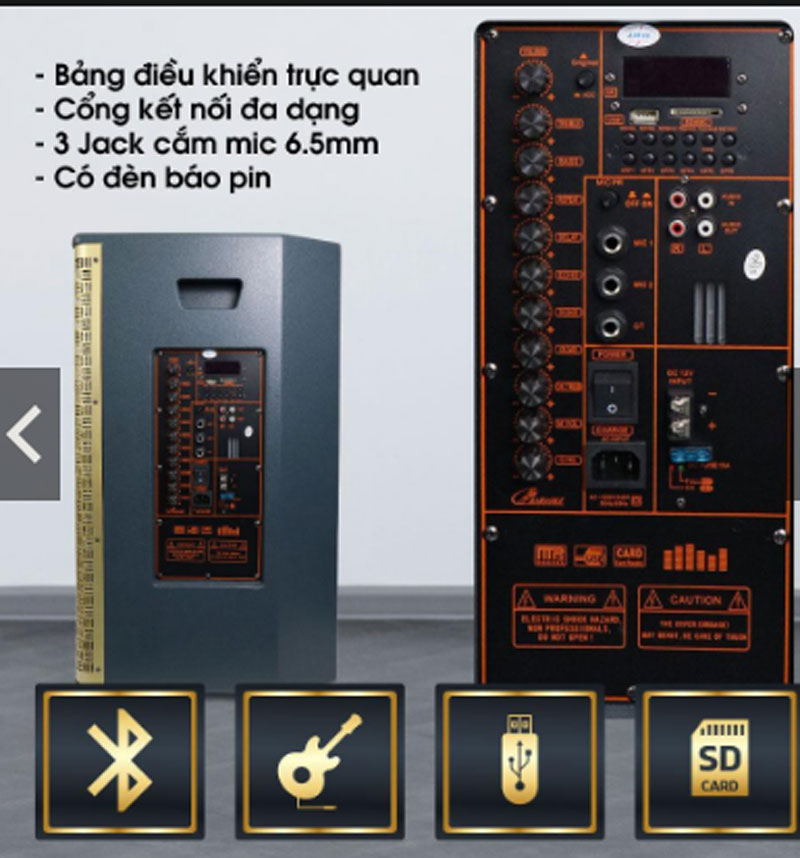 Loa kéo karaoke di động Ladomax K-T517  - Hàng chính hãng