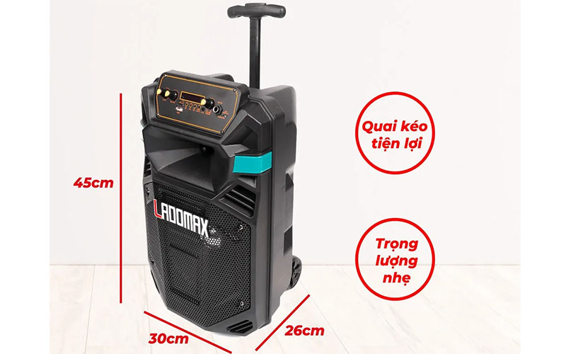 Kích thước của Loa kéo di động Ladomax 805