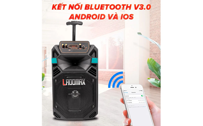 Tính năng kết nối Bluetooth của Loa kéo di động Ladomax 805