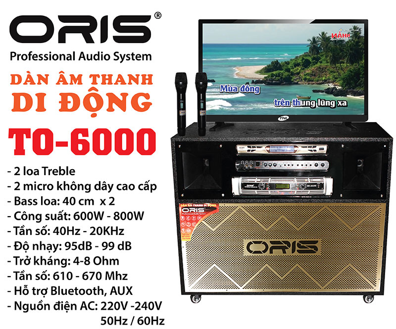 Thông số của loa kéo Oris TO-6000 