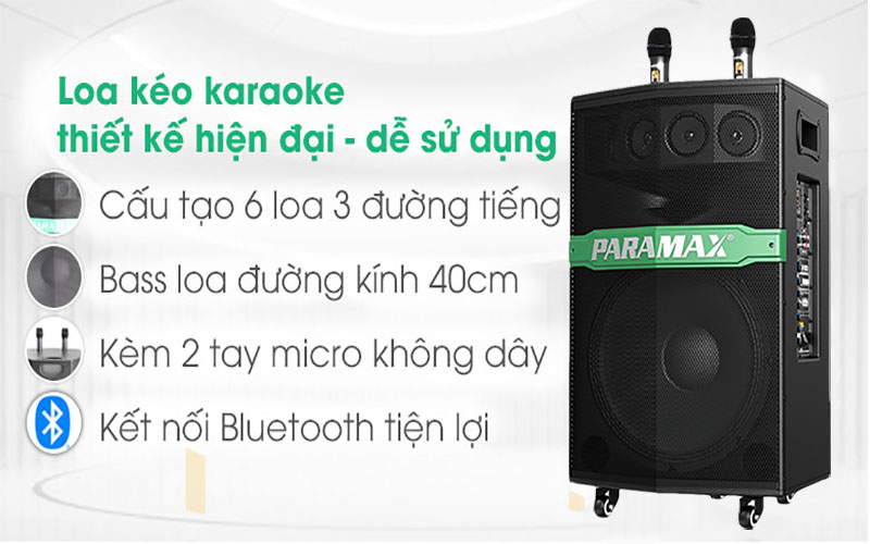 Loa kéo di động Paramax GO-300S - Hàng chính hãng