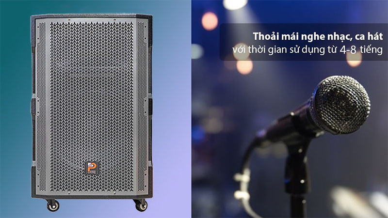 Thời gian sử dụng của Loa kéo di động Prosing W15 Super