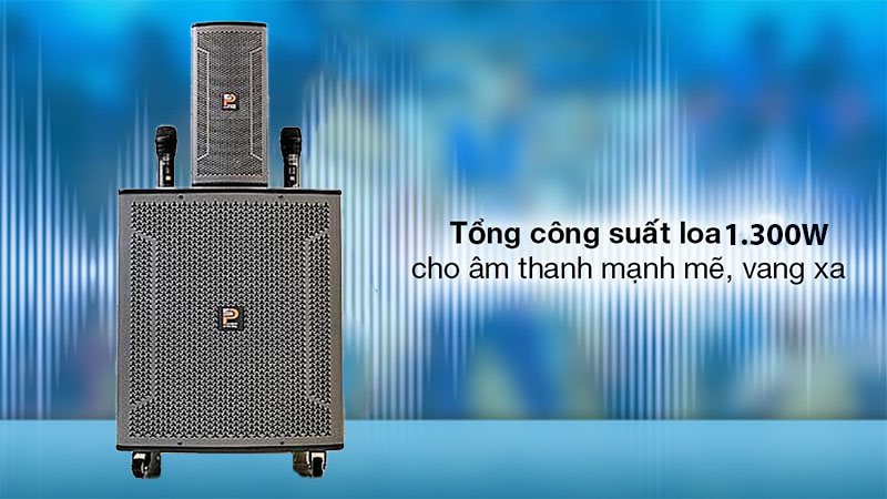 Công suất của Loa kéo di động Prosing W15-COT 10