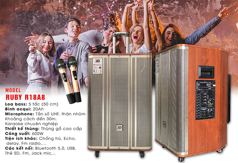 Loa kéo di động Ruby R18A8 - Hàng chính hãng