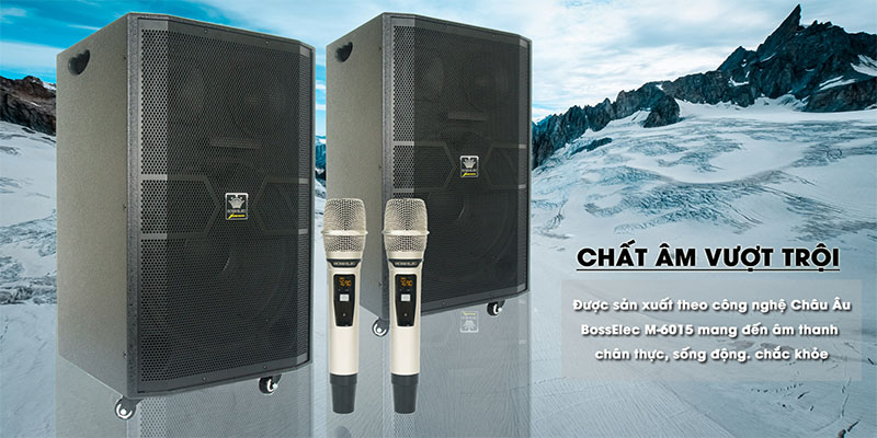 Loa kéo di động VinaKTV Bosselec M6015 - Hàng chính hãng