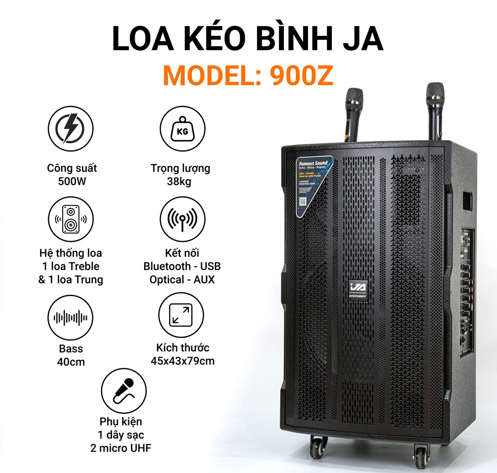 Loa kéo bình JA–900Z - Hàng chính hãng