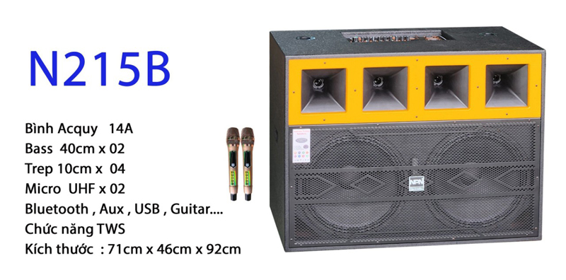 Loa tủ kéo bình Lovina N215B - Hàng chính hãng