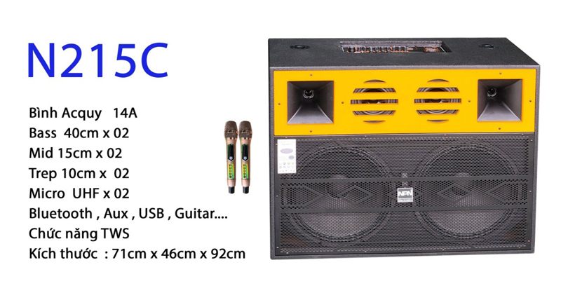 Loa tủ kéo bình Lovina N215C - Hàng chính hãng