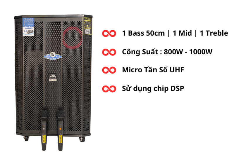 Loa kéo di động Nova Audio W-1800 PRO - Hàng chính hãng