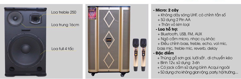 Loa kéo di động Oris 15T5 - Hàng chính hãng