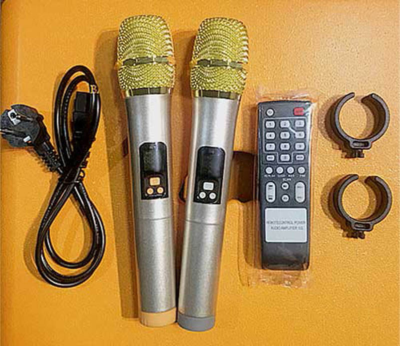 Bộ phụ kiện đi kèm khi mua loa kéo  Ronamax MH15