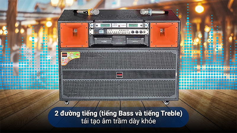 Loa 2 đường tiếng của Loa kéo điện công suất lớn Lovina KD98PLUS