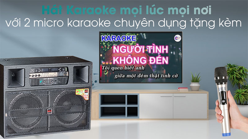 Loa kéo điện công suất lớn Lovina KDR2152 - Hàng chính hãng