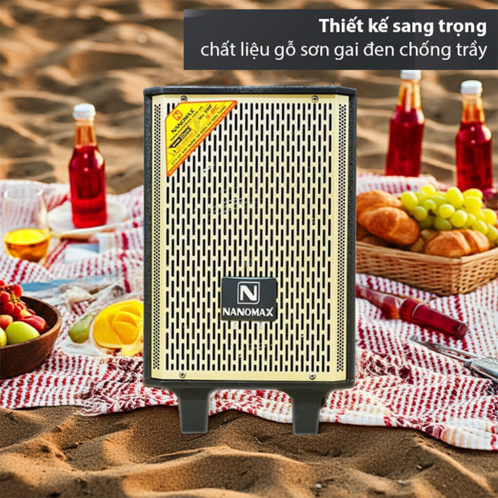 Loa kéo mini Nanomax S-8C Bass 20cm 50W - Hàng chính hãng