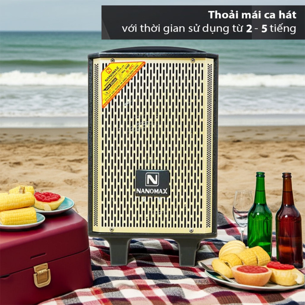 Loa kéo mini Nanomax S-8C Bass 20cm 50W - Hàng chính hãng
