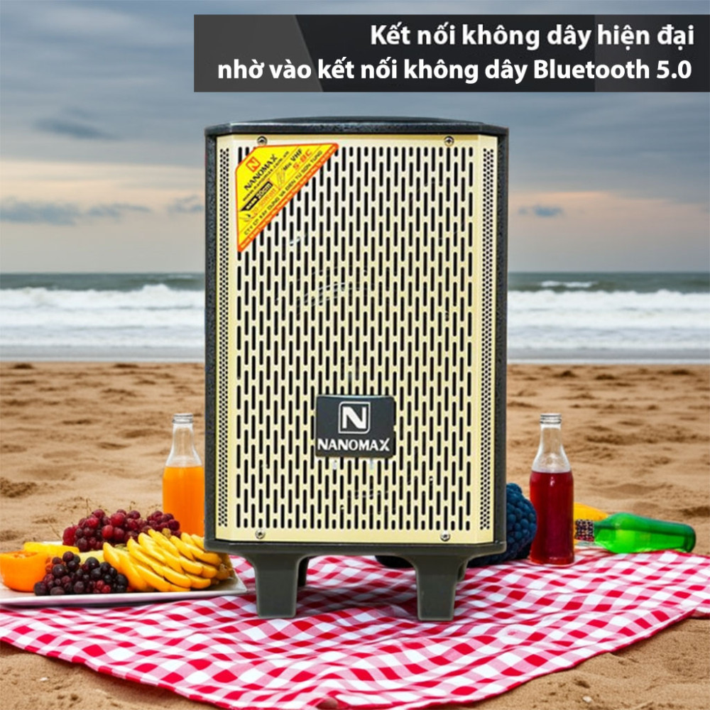 Loa kéo mini Nanomax S-8C Bass 20cm 50W - Hàng chính hãng