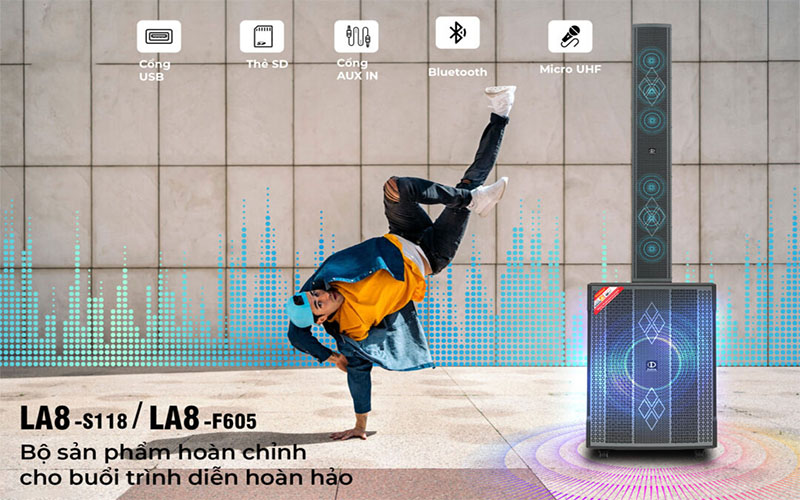 Loa nhạc sống Dalton LA8-S118 và LA8-F605 - Hàng chính hãng
