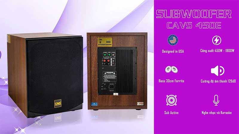 Loa Sub CAVS 450E Bass 30 Active - Hàng chính hãng