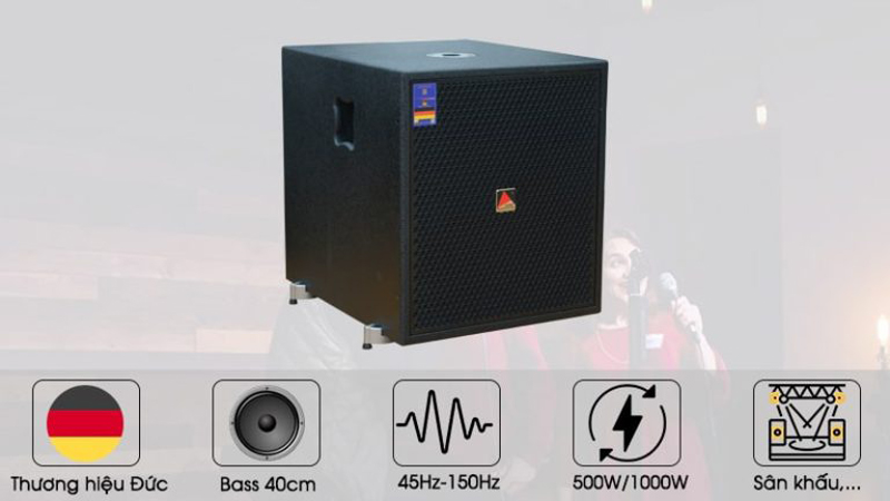  Eudac Audio SW-15A được thiết kế kiểu dáng hiện đại, mạnh mẽ, chắc chắn