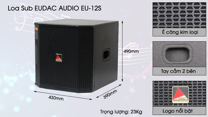 Loa sub Eudac Audio EU-12S - Hàng chính hãng
