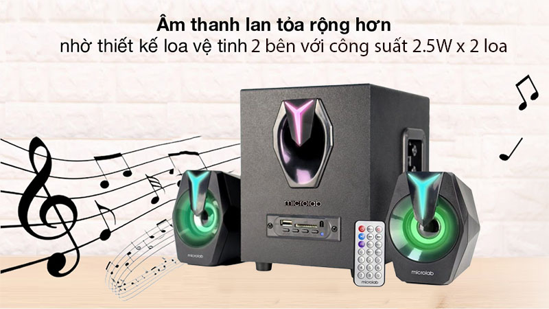 Loa vi tính Bluetooth Microlab G-100BT 2.1 - Hàng chính hãng