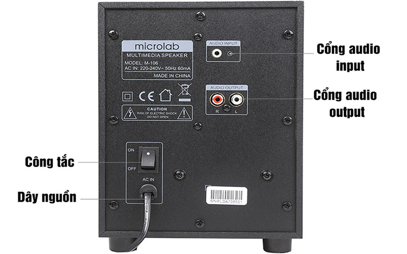 Loa vi tính Microlab M-106BT - Hàng chính hãng