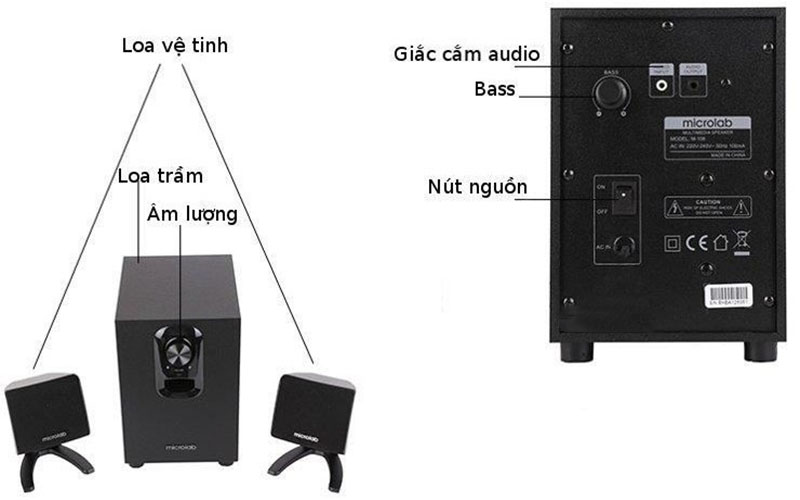 Loa vi tính Microlab M-108 - Hàng chính hãng