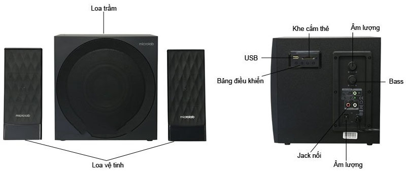 Loa vi tính Microlab M-300BT - Hàng chính hãng