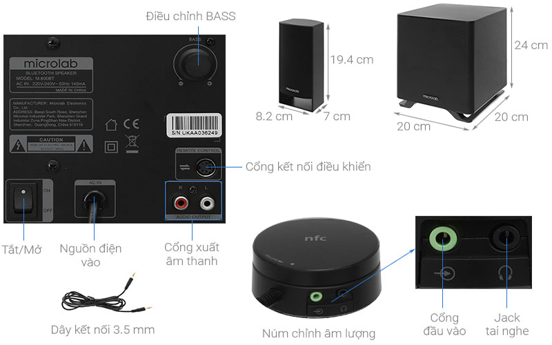 Loa vi tính Microlab M-600BT