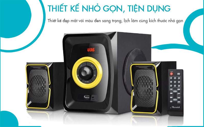 Loa vi tính Microtek M-168BT 2.1 - Hàng chính hãng