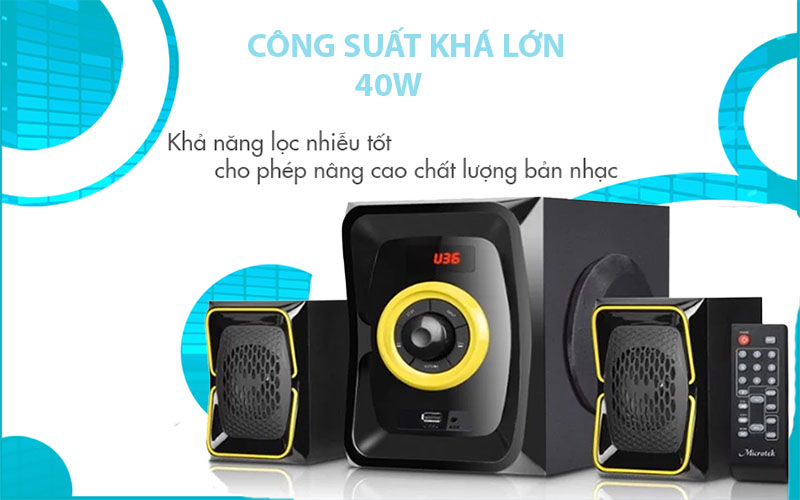 Loa vi tính Microtek M-168BT 2.1 - Hàng chính hãng