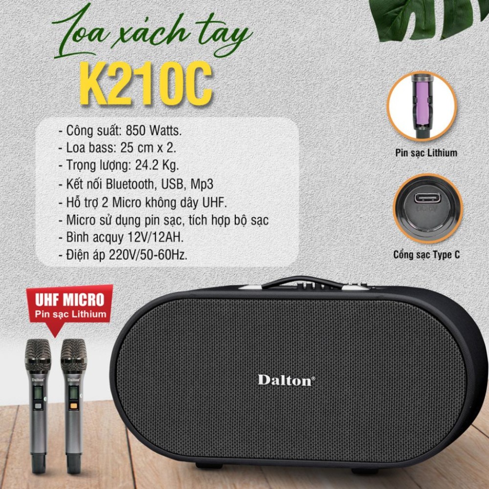Loa karaoke xách tay Dalton K210C - Hàng chính hãng