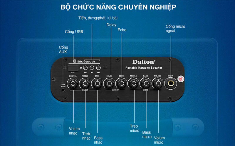 Loa xách tay Dalton PS-K9A - Hàng chính hãng