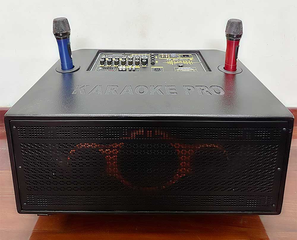 Loa xách tay bass đôi 25cm Karaoke Pro Audio V216HQ - Hàng chính hãng