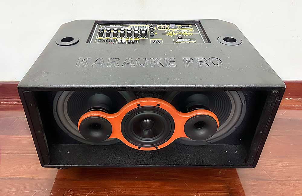 Loa xách tay bass đôi 25cm Karaoke Pro Audio V216HQ - Hàng chính hãng