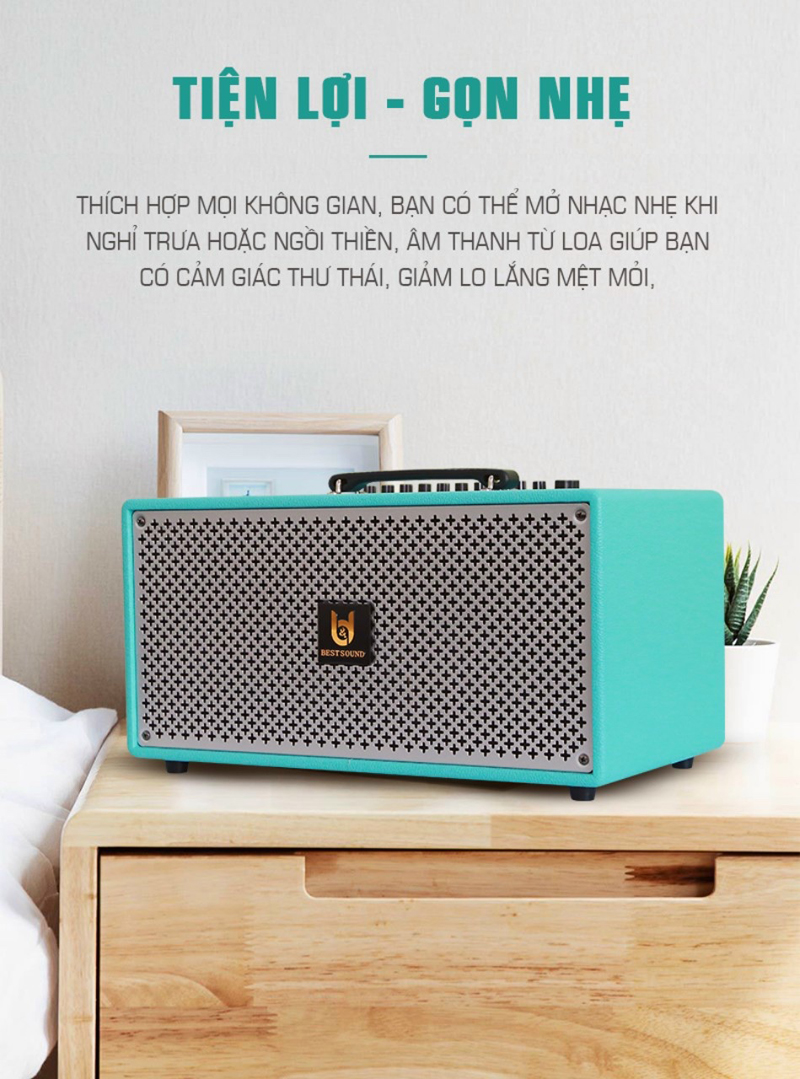 Loa karaoke xách tay BestSound M6 kích thước nhỏ gọn, dễ dàng di chuyển