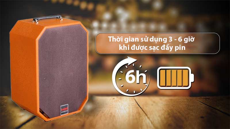 Thời gian sử dụng của Loa xách tay di động Lovina KB209