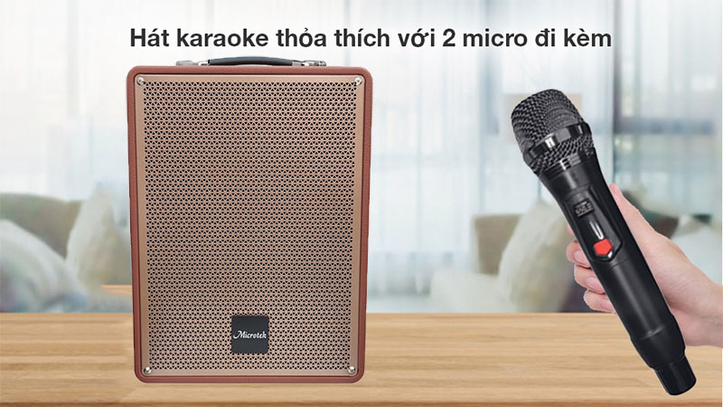 2 micro của Loa xách tay di động Microtek MTK-86