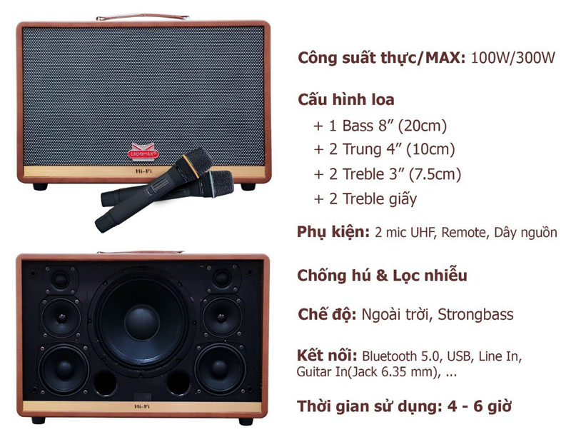 Loa xách tay Ladomax H-120 - Hàng chính hãng