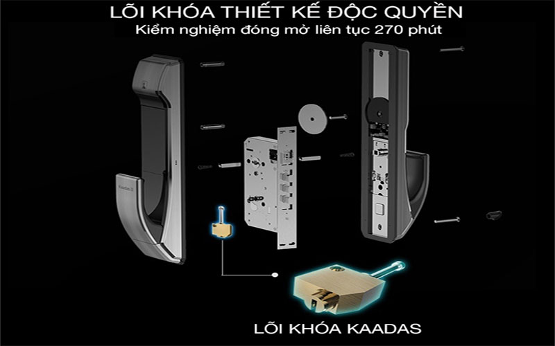 Lõi khóa kèm chìa Kaadas K8,K7 - Hàng chính hãng