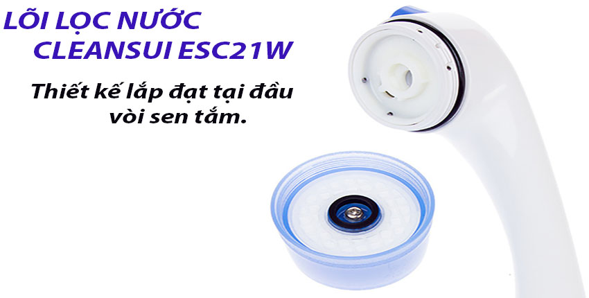 Lõi lọc nước dành cho vòi sen tắm Cleansui ESC21W - Hàng chính hãng