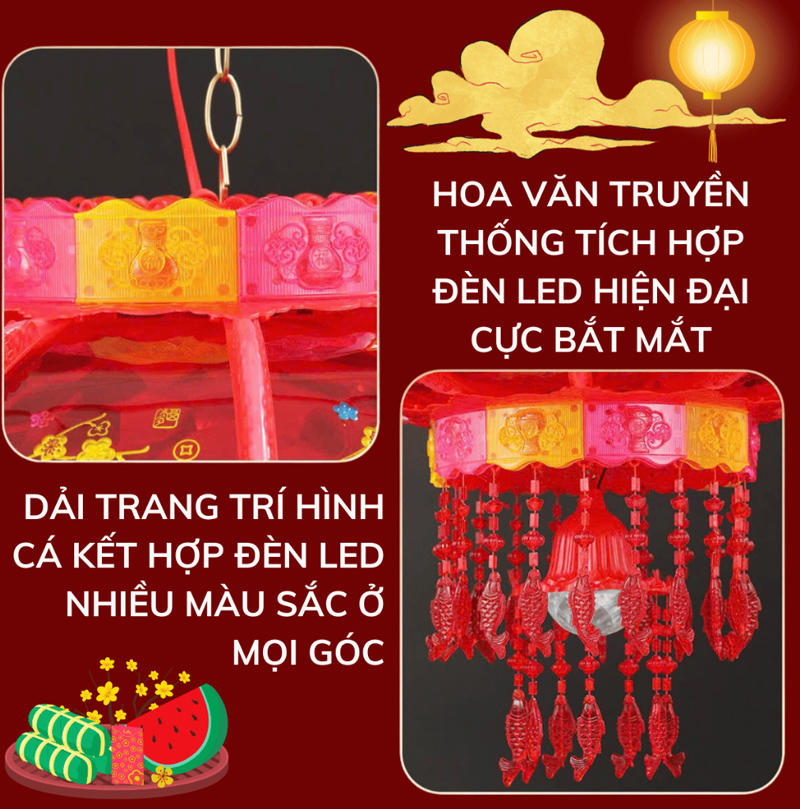 Lồng đèn lục giác 35cm - Hàng chính hãng