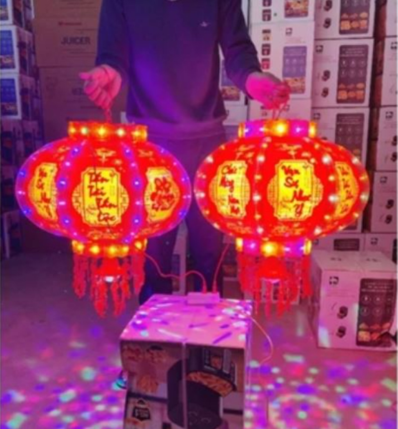 Lồng đèn điện xoay Size70, Đường kính 45cm - Hàng chính hãng