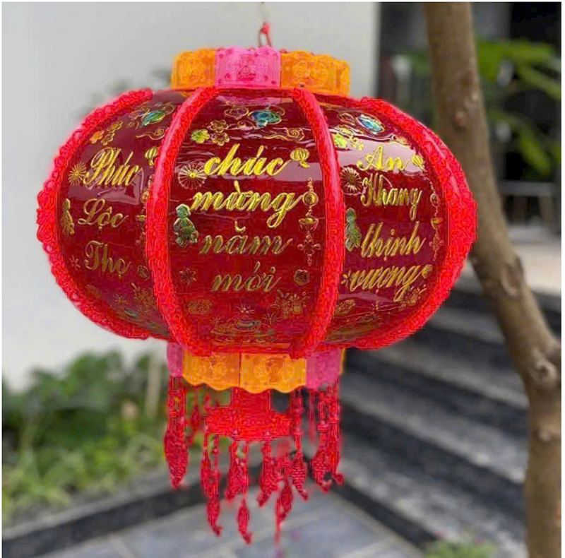 Lồng đèn điện xoay Size70, Đường kính 45cm - Hàng chính hãng