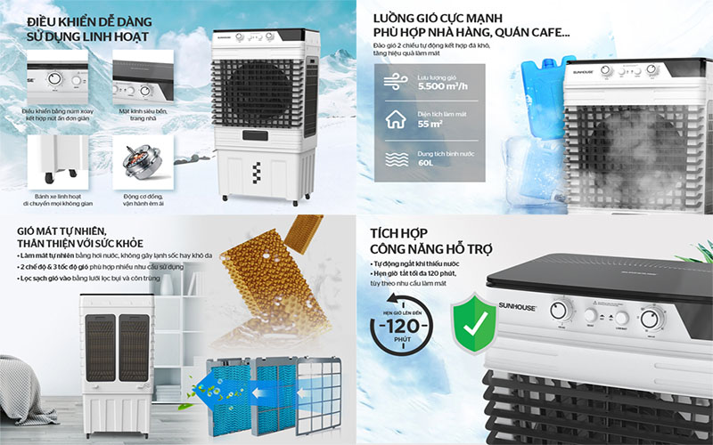 Máy làm mát không khí Sunhouse SHD7759 - Hàng chính hãng